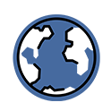 blue globe icon