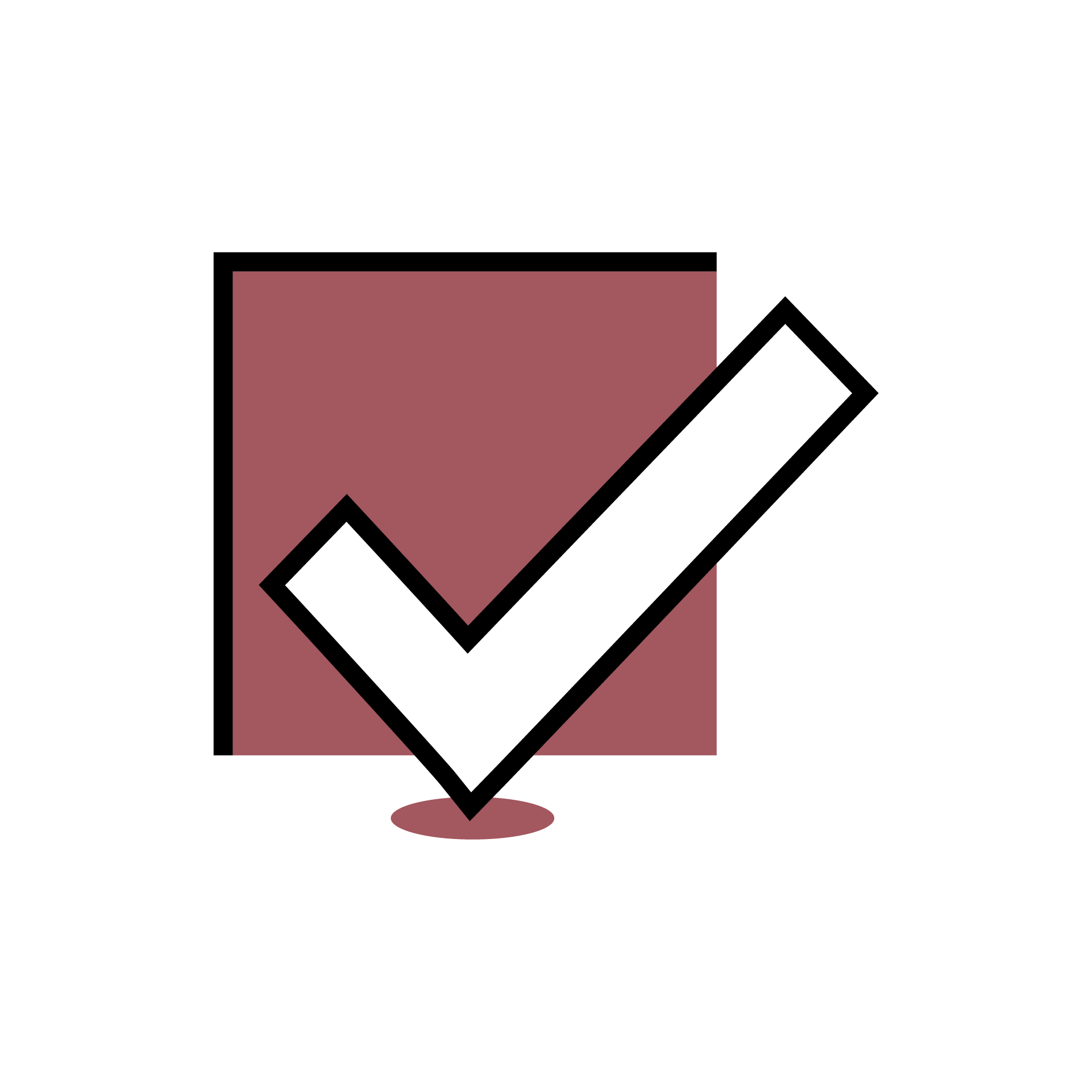 checkmark with azalea background