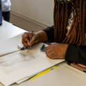 A student drawing