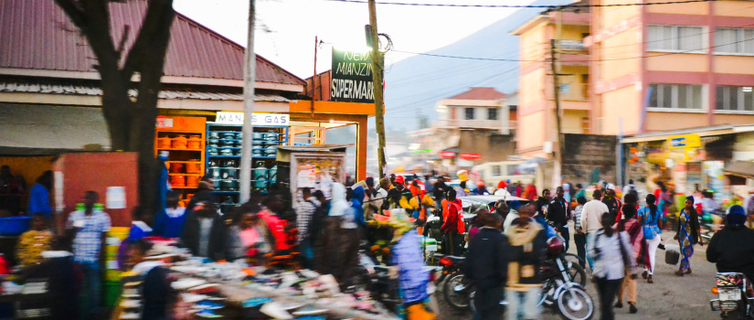 Bustling market