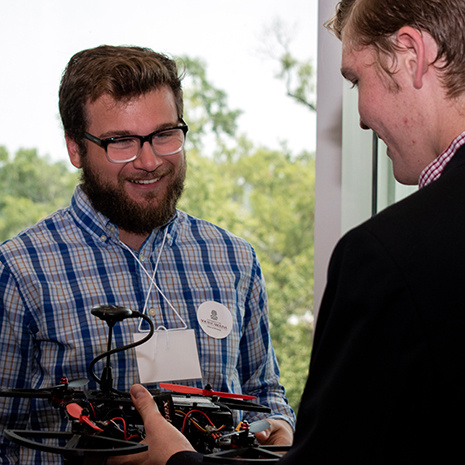 Andrew at the research symposium