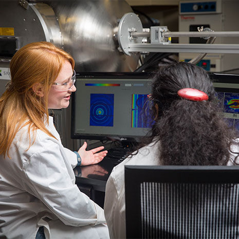 Students in a research lab