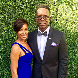 Rasheed and Regina Muhammad in formal dress