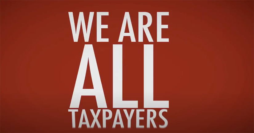 We Are ALL Taxpayers video screen