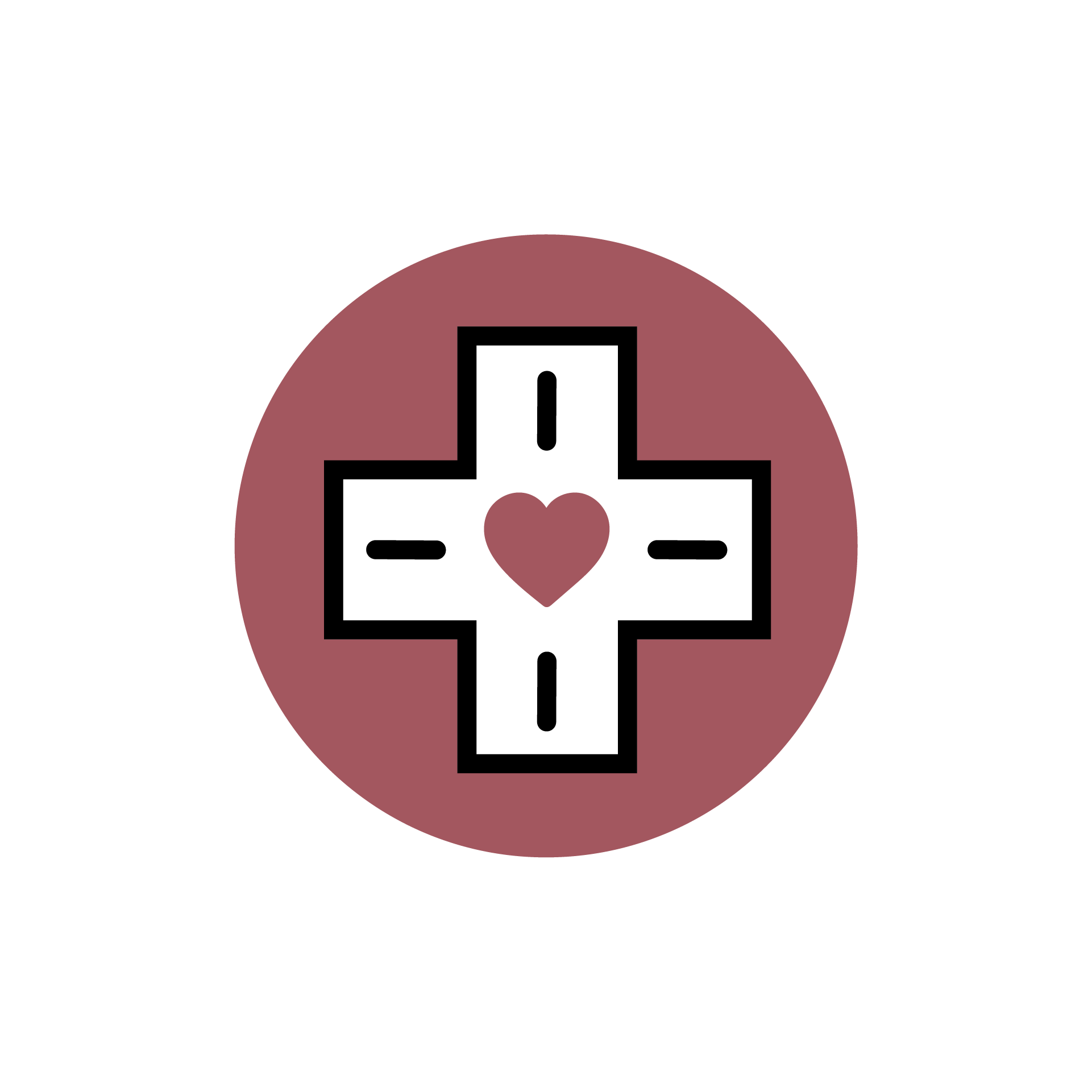 First Aid symbol with heart