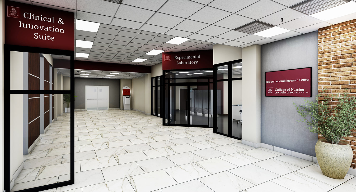 Artist rendering of interior of new nursing research center