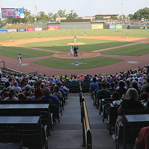 Panoramic view of Segra Park baseball stadium.