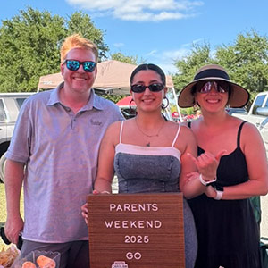 Annie Felix Rodriguez at family weekend tailgate